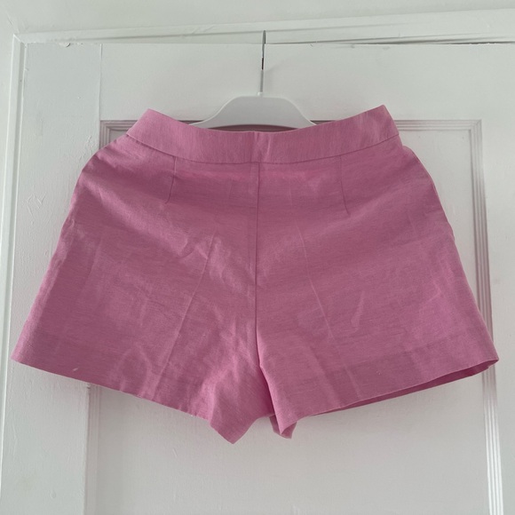 ZARA - Darted Bermuda Shorts Covered Button PINK REF: 3180/154 - Picture 4 of 6